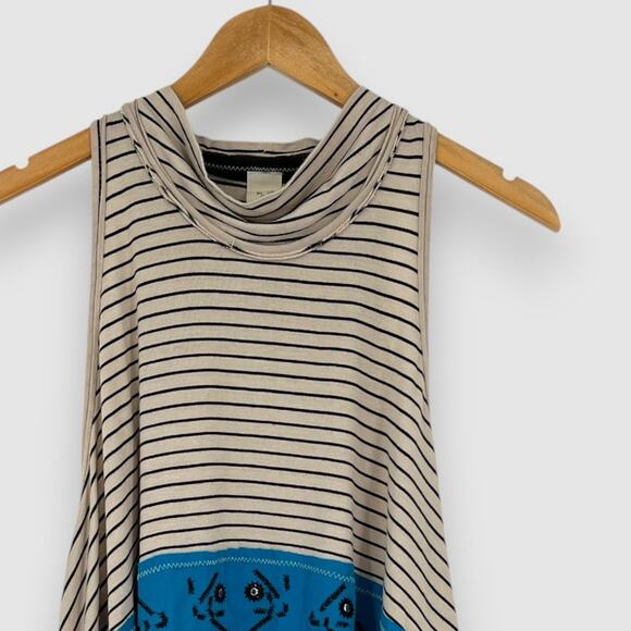 Free People We The Free Striped Embroidered Sleeveless Tank Size M - Picture 5 of 5